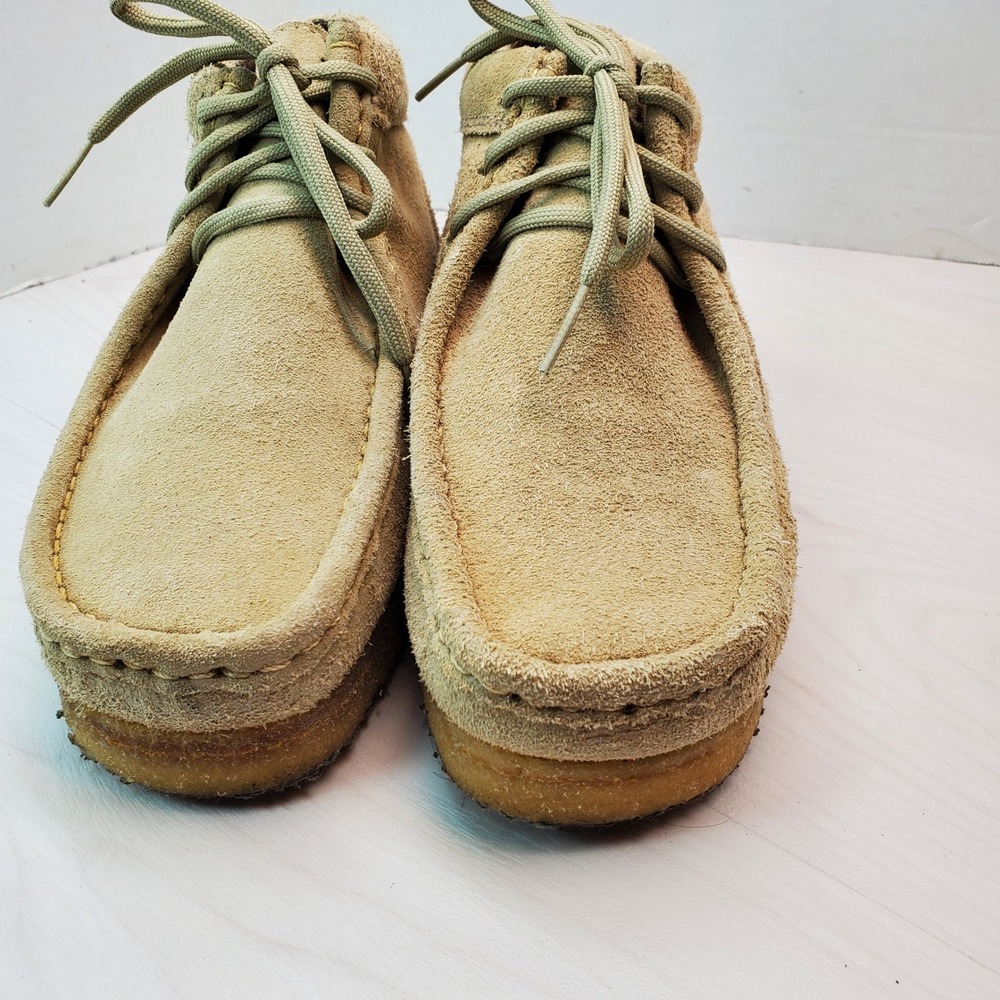 Chippewa Suede Leather Wallabee Boots Mens Tan 8 1/2 W Lace‎ Up Made in Mexico - Picture 4 of 15